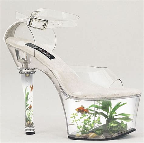 platform shoes with fish tank